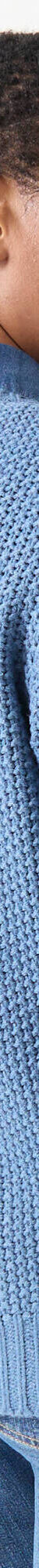 Cardigan boutonné, maille torsadée (bleu jean) Cardigan boutonné, maille torsadée (bleu jean)